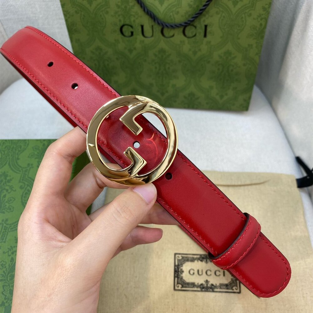 Women’s Gucci,GG red belt,80 cm made in Italy